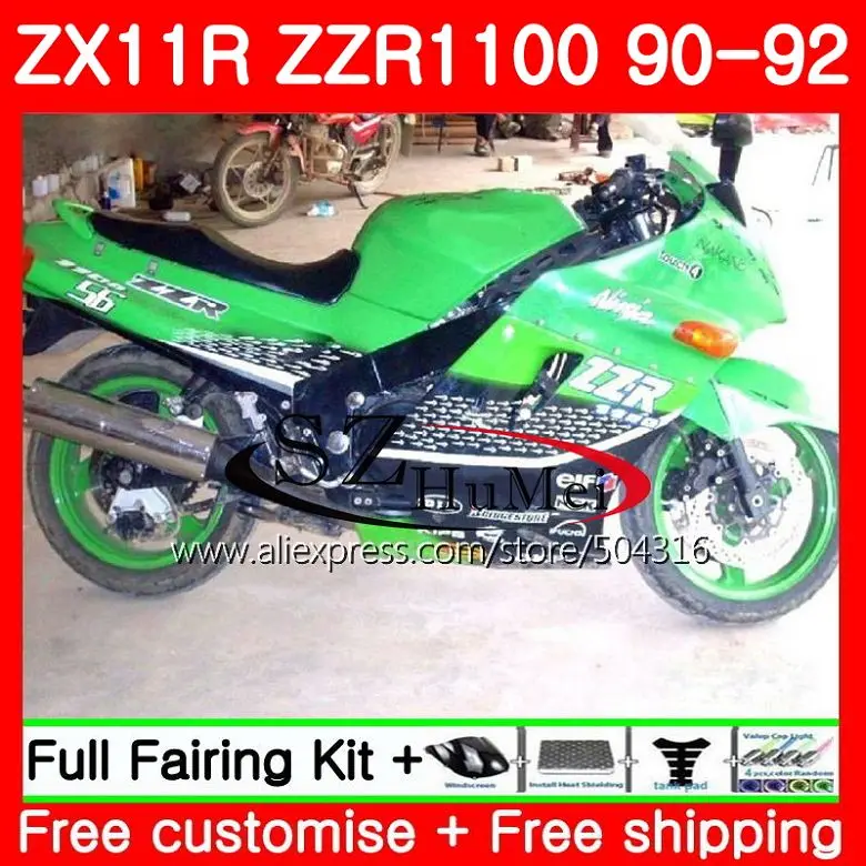 Body For KAWASAKI NINJA ZZR1100 green black ZX 11R ZX-11R ZZR 1100 5SH6 ZX11 ZX11R 90 91 92 ZX 11R 1990 1991 1992 Fairings Kit
Body For KAWASAKI NINJA ZZR1100 green black ZX 11R ZX-11R ZZR 1100 5SH6 ZX11 ZX11R 90 91 92 ZX 11R 1990 1991 1992 Fairings Kit