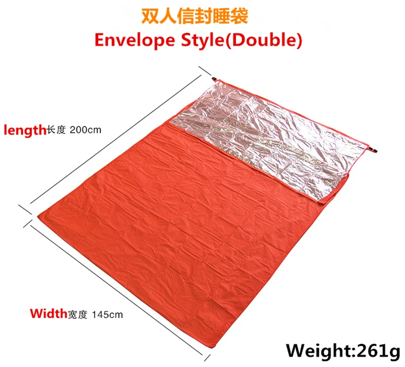 Ultralight Thinner Envelope-Typle Double Persons Sleeping Bag,With Warm Keeping,Heat Reflection Functions, Size 200cm*145cm
Ultralight Thinner Envelope-Typle Double Persons Sleeping Bag,With Warm Keeping,Heat Reflection Functions, Size 200cm*145cm