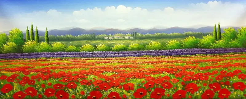 Hand Painted Knife Thick Flower Oil Painting on Canvas Beautiful Red flower Farm Landscape Wall Picture Painting for Living Room
Hand Painted Knife Thick Flower Oil Painting on Canvas Beautiful Red flower Farm Landscape Wall Picture Painting for Living Room