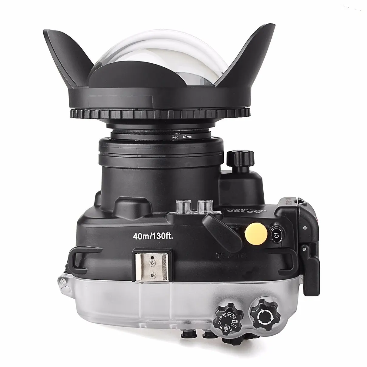 Meikon 130ft Underwater Camera Housing Case for sony A6300 Camera + Wide Angle Dome Port lens + 67mm red filter
Meikon 130ft Underwater Camera Housing Case for sony A6300 Camera + Wide Angle Dome Port lens + 67mm red filter