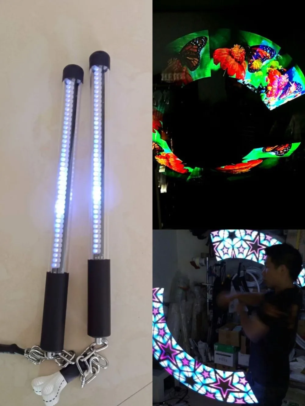 LED Poi светящийся сценический реквизит для производительности|Мужские перчатки| |