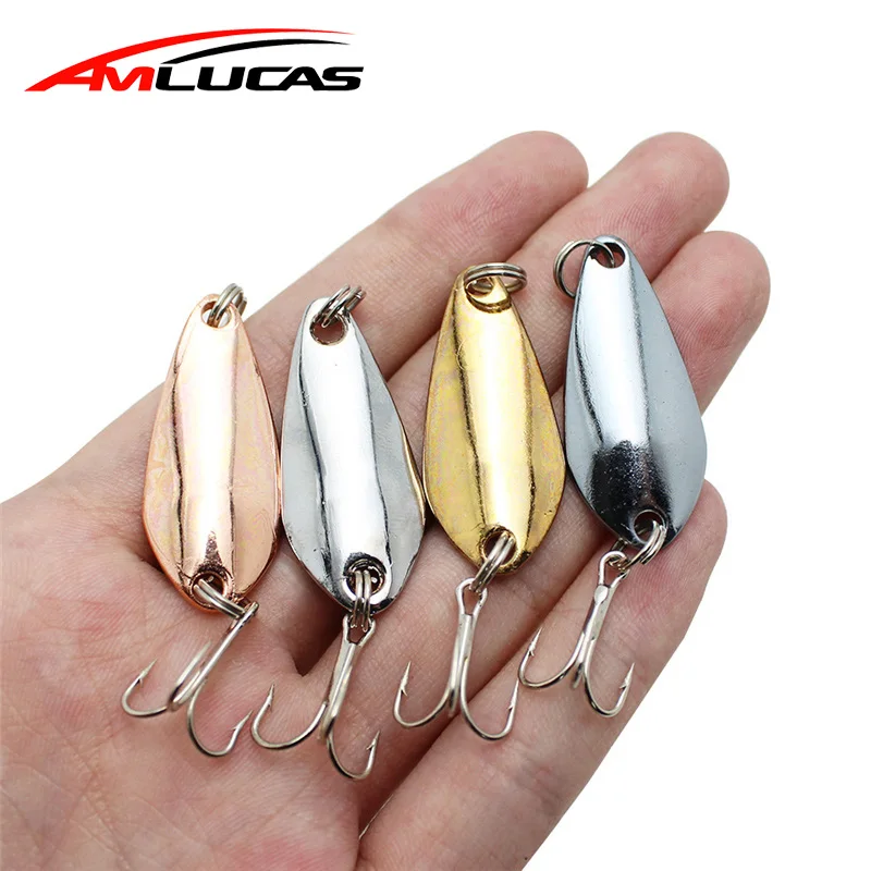 Amlucas 4pcs/lot Metal Spoon Fishing Lure 3.5cm 4.7g Spinner Wobblers Hard Bait Sequins Carp Fishing Tackle Pesca WE21DB
Amlucas 4pcs/lot Metal Spoon Fishing Lure 3.5cm 4.7g Spinner Wobblers Hard Bait Sequins Carp Fishing Tackle Pesca WE21DB