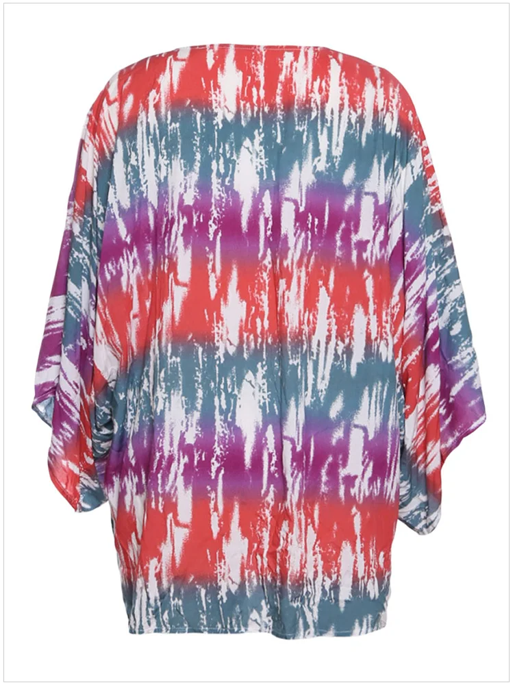 Free Shipping Summer Beach Cover Up Multicolor Tie Dye Print Hawaii Women Cotton Sexy Deep V-Neck Robe Plage Swimwear 4F42211
Free Shipping Summer Beach Cover Up Multicolor Tie Dye Print Hawaii Women Cotton Sexy Deep V-Neck Robe Plage Swimwear 4F42211