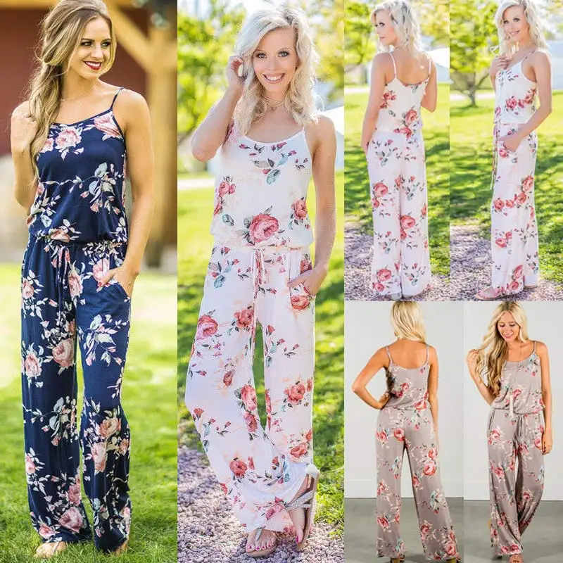 New Fashion Summer Women Sexy Jumpsuit Flower Printed Backless Strap Sleeveless Bodysuit Loose Bodysuit Women Macacao Feminino
New Fashion Summer Women Sexy Jumpsuit Flower Printed Backless Strap Sleeveless Bodysuit Loose Bodysuit Women Macacao Feminino
