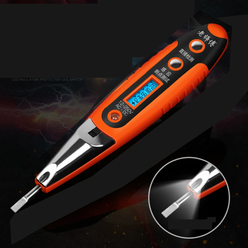 12-250V Socket Wall AC Power Outlet Voltage Detector Sensor Tester Electric Test Pen LED Light Voltage Indicator
12-250V Socket Wall AC Power Outlet Voltage Detector Sensor Tester Electric Test Pen LED Light Voltage Indicator