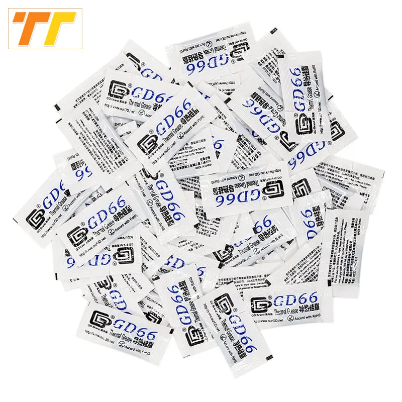 50pcs GD66 Thermal Conductive Grease Paste Silicone Plaster For LED Chip Heatsink Compound 50 Pieces Grams High Performance Gray
50pcs GD66 Thermal Conductive Grease Paste Silicone Plaster For LED Chip Heatsink Compound 50 Pieces Grams High Performance Gray