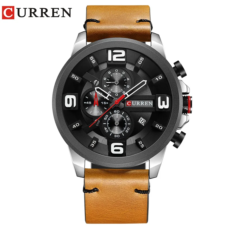 Chronograph Military Quartz Watch Mens Watches 30m Waterproof Top Brand Luxury Leather Sports Wristwatch Clock relogio masculino
Chronograph Military Quartz Watch Mens Watches 30m Waterproof Top Brand Luxury Leather Sports Wristwatch Clock relogio masculino