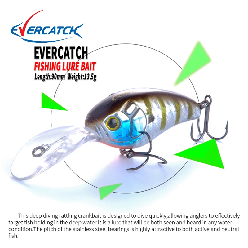 2019 newRetail горячая модель A + рыболовная приманка EVERCATCH новая рукоятка 90 мм/13 5 г