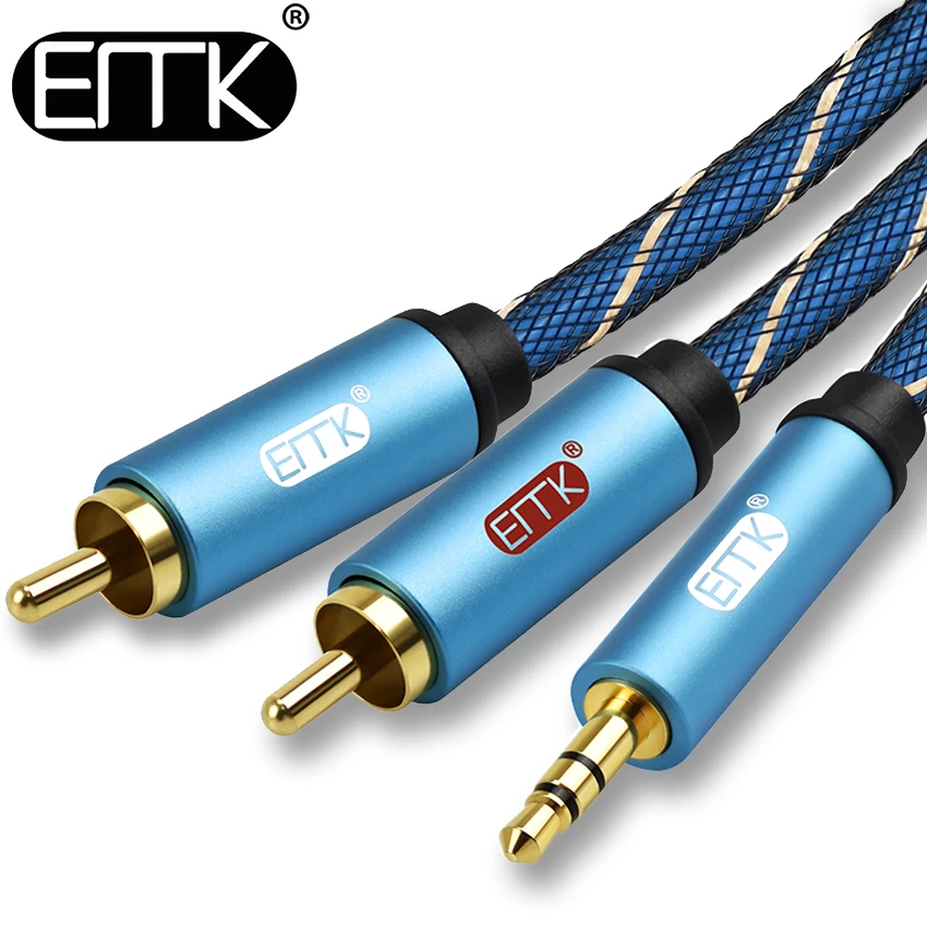 EMK RCA Cable 2RCA to 3.5 Audio Cable RCA 3.5mm Jack RCA AUX Cable for DJ Amplifiers Subwoofer Audio Mixer Home Theater DVD
EMK RCA Cable 2RCA to 3.5 Audio Cable RCA 3.5mm Jack RCA AUX Cable for DJ Amplifiers Subwoofer Audio Mixer Home Theater DVD