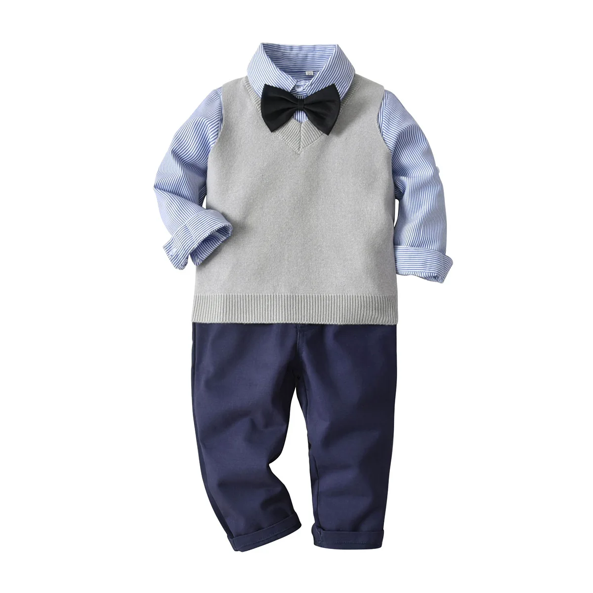 Kids Blazers Baby Boys Suit 2019 Autumn Kitted Vest Shirt Pants Tie Suits for Wedding Party Formal Wear Children Clothing|Блейзеры| |