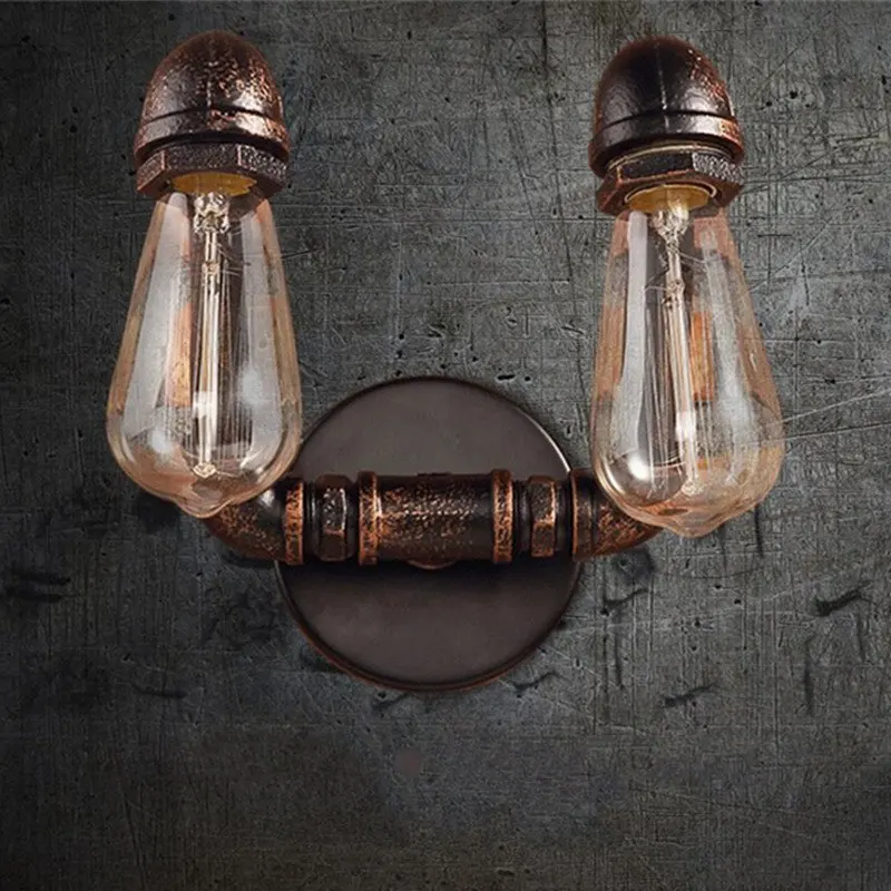 Creative personality retro iron wall lamp American Double head Industrial Wind water pipe wall light for Restaurant Coffee Bar
Creative personality retro iron wall lamp American Double head Industrial Wind water pipe wall light for Restaurant Coffee Bar
