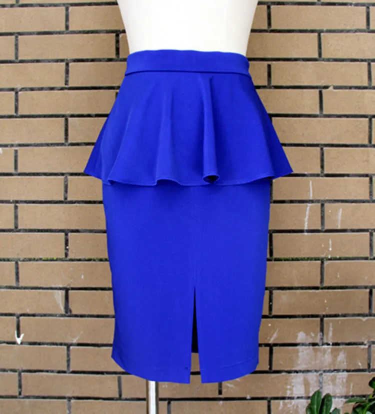 Женская юбка с оборками и разрезом завышенной талией|slit pencil skirt|skirt ladiesfashion skirt |