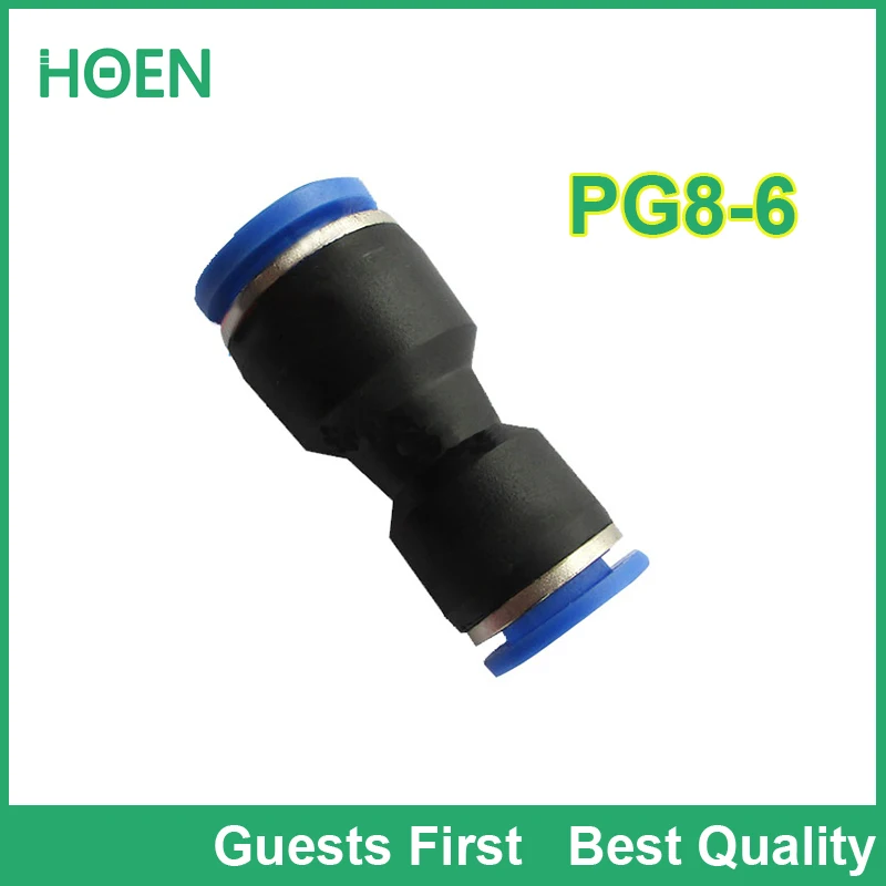 100 pcs/lot PG Unequal Straight Union PG8-6 8mm to 6mm Air Tube Fitting One touch push In pneumatic fitting connectors
100 pcs/lot PG Unequal Straight Union PG8-6 8mm to 6mm Air Tube Fitting One touch push In pneumatic fitting connectors