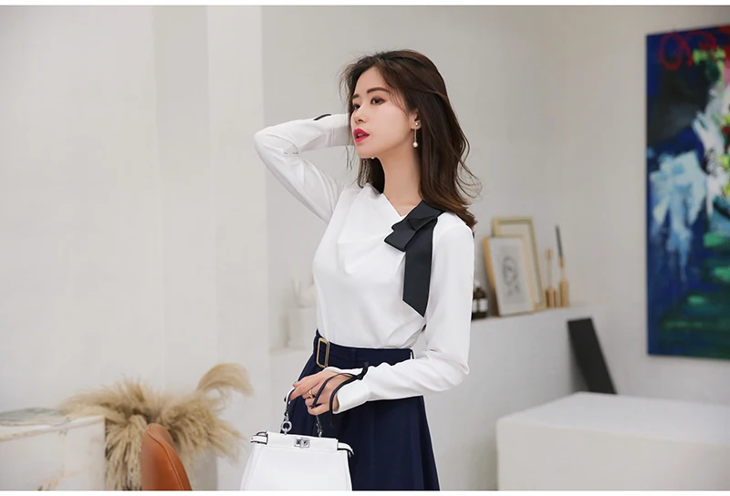 White Shirt Womens Blouse Sweet Asymmetrical Oblique Collar Tie Female Blusas Tops 2020 Women Clothes Spring 195010
White Shirt Womens Blouse Sweet Asymmetrical Oblique Collar Tie Female Blusas Tops 2020 Women Clothes Spring 195010