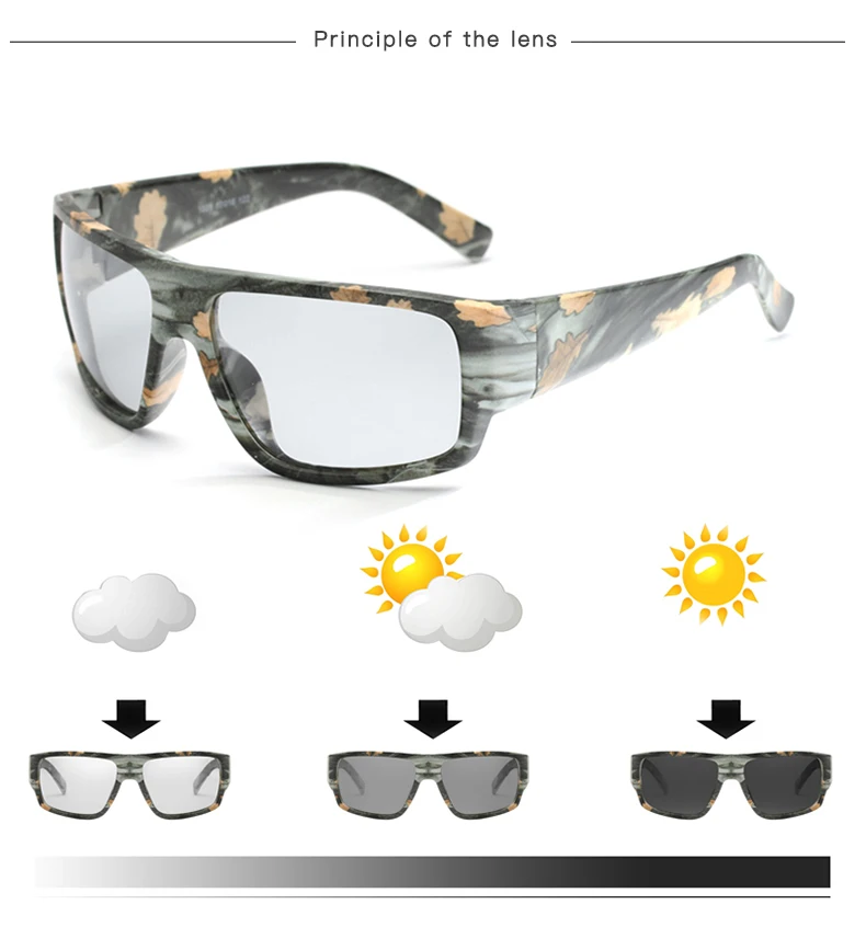 N273 Mens Outdoor Driving Fishing Sunglasses Transition Lens Sunglasses Polarized Sunglasses Photochromic Sunglasses B1028
N273 Mens Outdoor Driving Fishing Sunglasses Transition Lens Sunglasses Polarized Sunglasses Photochromic Sunglasses B1028