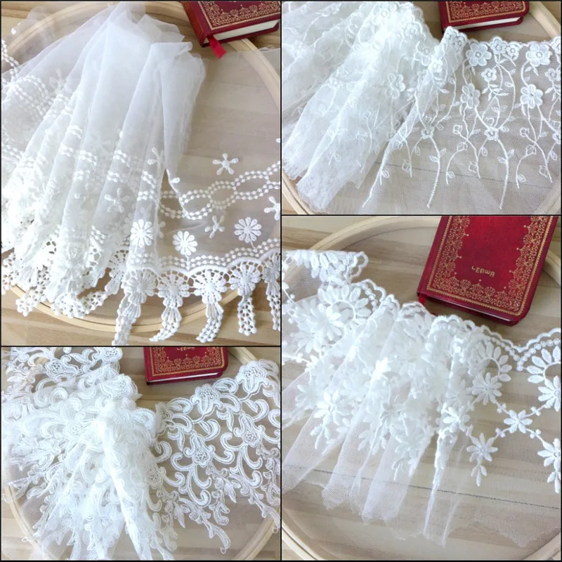 3 Yards Ivory White Embroidered Mesh Lace Trims Fabric Handmade Fringe Wedding Party Dress Cotton Lace Sewing Material
3 Yards Ivory White Embroidered Mesh Lace Trims Fabric Handmade Fringe Wedding Party Dress Cotton Lace Sewing Material