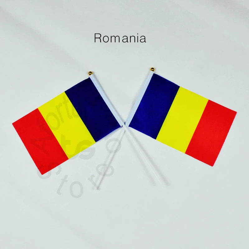 Romania flag Banner 14*21cm hand waving National Home Decoration banner | Flags