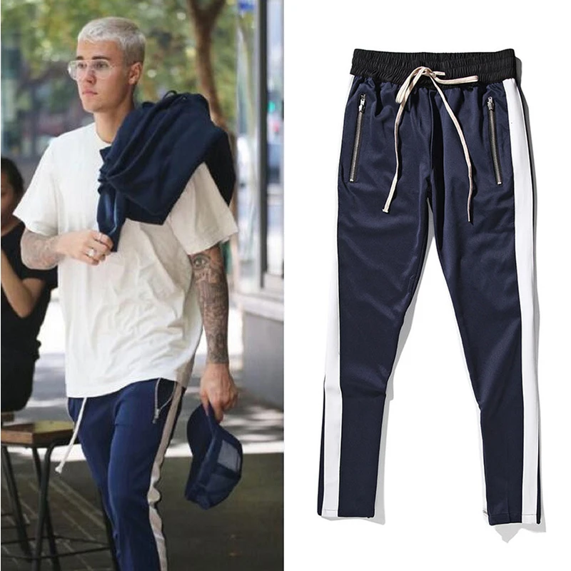 Men's Striped Sweatpants Europe High Street Patchwork Ankle Zipper Elastic Waist Pants Justin Bieber Loose Joggers Trousers
Men's Striped Sweatpants Europe High Street Patchwork Ankle Zipper Elastic Waist Pants Justin Bieber Loose Joggers Trousers