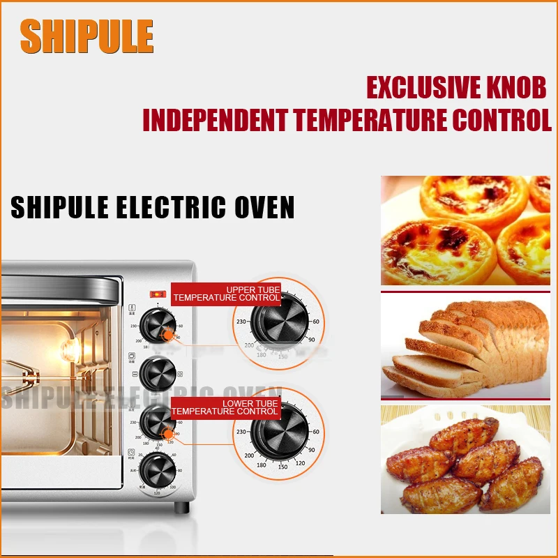 SHIPULE печь из нержавеющей стали для выпечки, электрическая печь для приготовления хлеба, торта, пиццы с контролем температуры 220 В
SHIPULE печь из нержавеющей стали для выпечки, электрическая печь для приготовления хлеба, торта, пиццы с контролем температуры 220 В