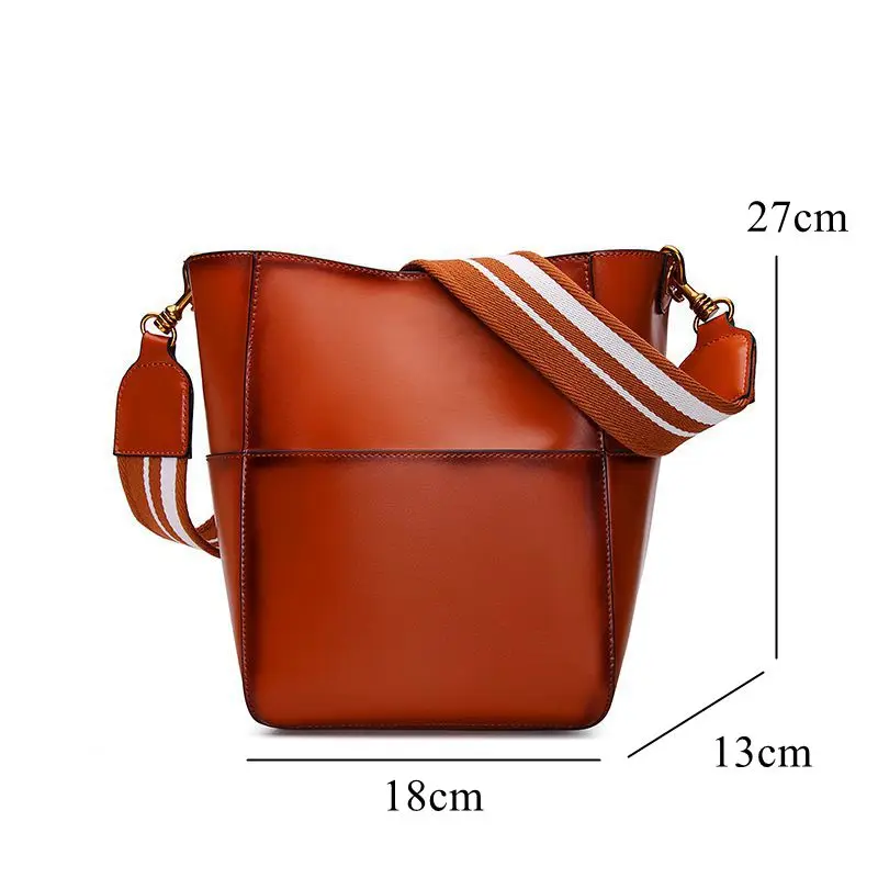 WOONAM Women Fashion Genuine Calf Leather Small Bucket Tote Handbag Shoulder Bag WB613
WOONAM Women Fashion Genuine Calf Leather Small Bucket Tote Handbag Shoulder Bag WB613