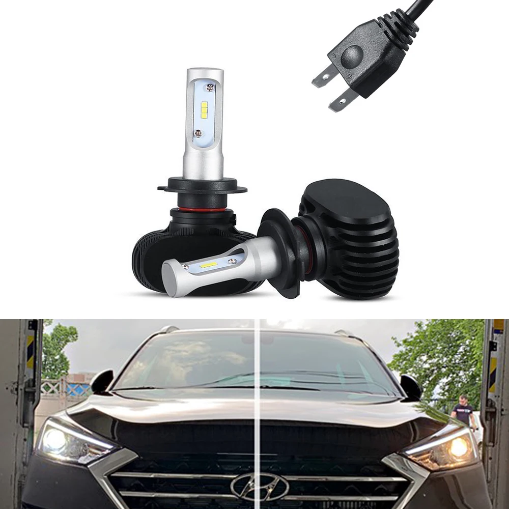 2x Canbus 6000k White 8000lm H7 Led Light LED Tip Headlight For Hyundai Tucson 3rd. Gen. TL (Facelift - 2019)
2x Canbus 6000k White 8000lm H7 Led Light LED Tip Headlight For Hyundai Tucson 3rd. Gen. TL (Facelift - 2019)