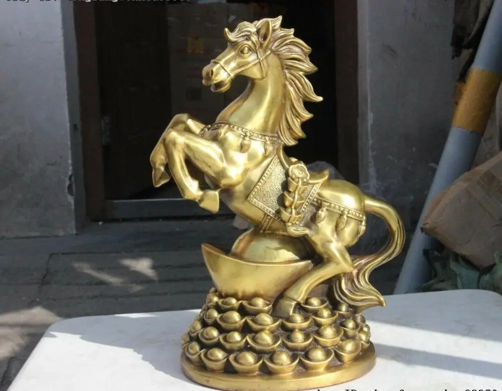 Chinese Fengshui Lucky Brass Copper Wealth Yuan Bao Zodiac Horse Horses Statue
Chinese Fengshui Lucky Brass Copper Wealth Yuan Bao Zodiac Horse Horses Statue