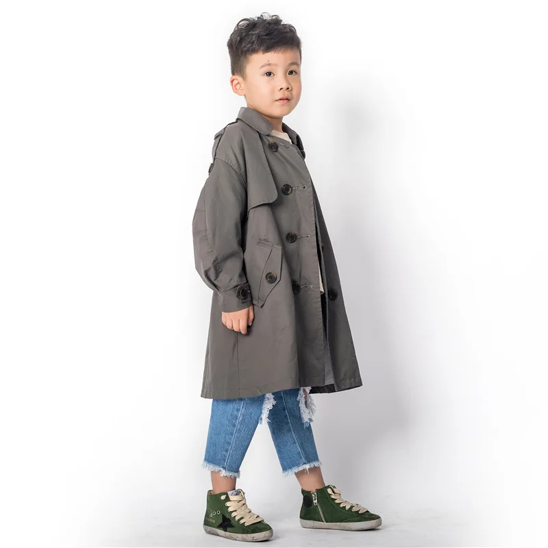 Autumn Children's Unisex Trench Coat Double-breasted Girls Long Outerwear Boys Jacket Kids Trench Children Coats With blets 3-7Y
Autumn Children's Unisex Trench Coat Double-breasted Girls Long Outerwear Boys Jacket Kids Trench Children Coats With blets 3-7Y