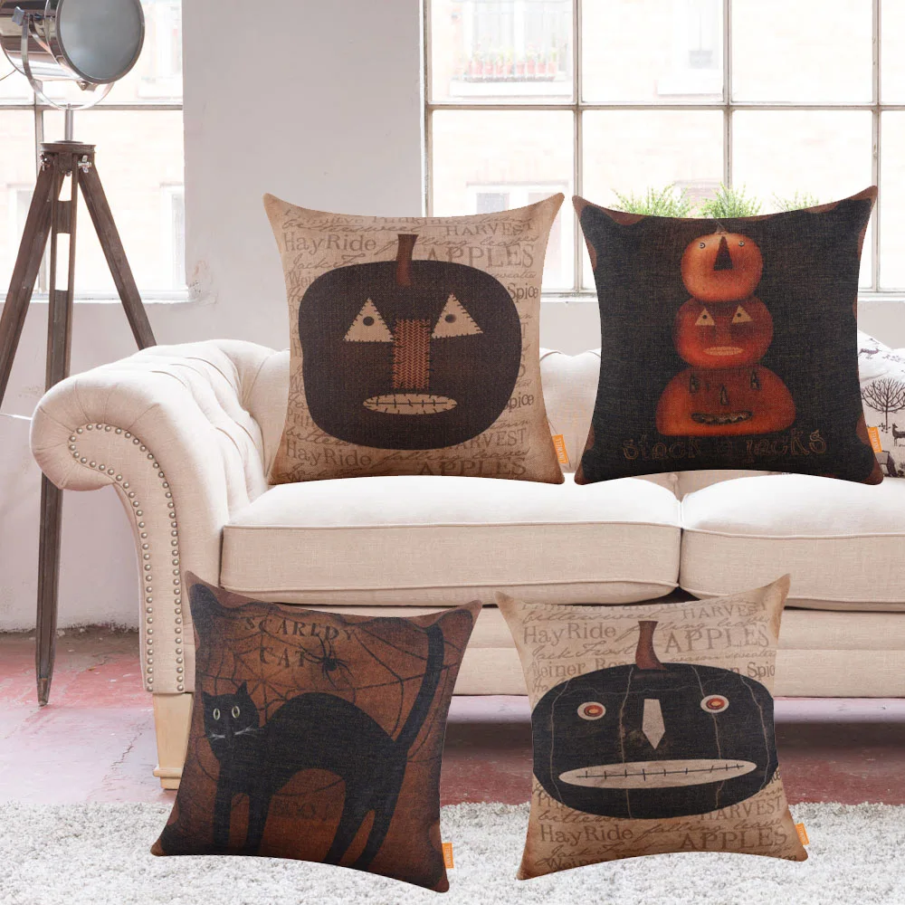LINKWELL Burlap Cushion Cover Seasonal Decoration Happy Halloween Black Cat Pumpkin Lantern Ghost 45X45cm Sofa Throw Pillow Case
LINKWELL Burlap Cushion Cover Seasonal Decoration Happy Halloween Black Cat Pumpkin Lantern Ghost 45X45cm Sofa Throw Pillow Case