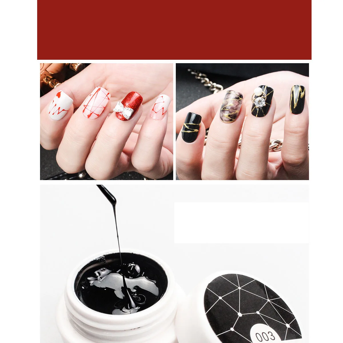 3ml UV Gel Polish Soak Off Long Builder Nail Gel 3D Liner Painted Effect Manicure Drawing Nail Art Polish DecorationTool
3ml UV Gel Polish Soak Off Long Builder Nail Gel 3D Liner Painted Effect Manicure Drawing Nail Art Polish DecorationTool