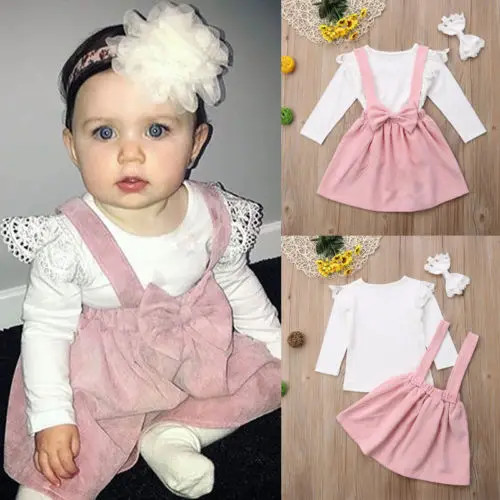 Pudcoco Newborn Infant Baby Girl Lace Clothes Cotton Tops +Pink Suspender Skirt Bow +Headband Outfits Children Clothing Set 0-5T
Pudcoco Newborn Infant Baby Girl Lace Clothes Cotton Tops +Pink Suspender Skirt Bow +Headband Outfits Children Clothing Set 0-5T