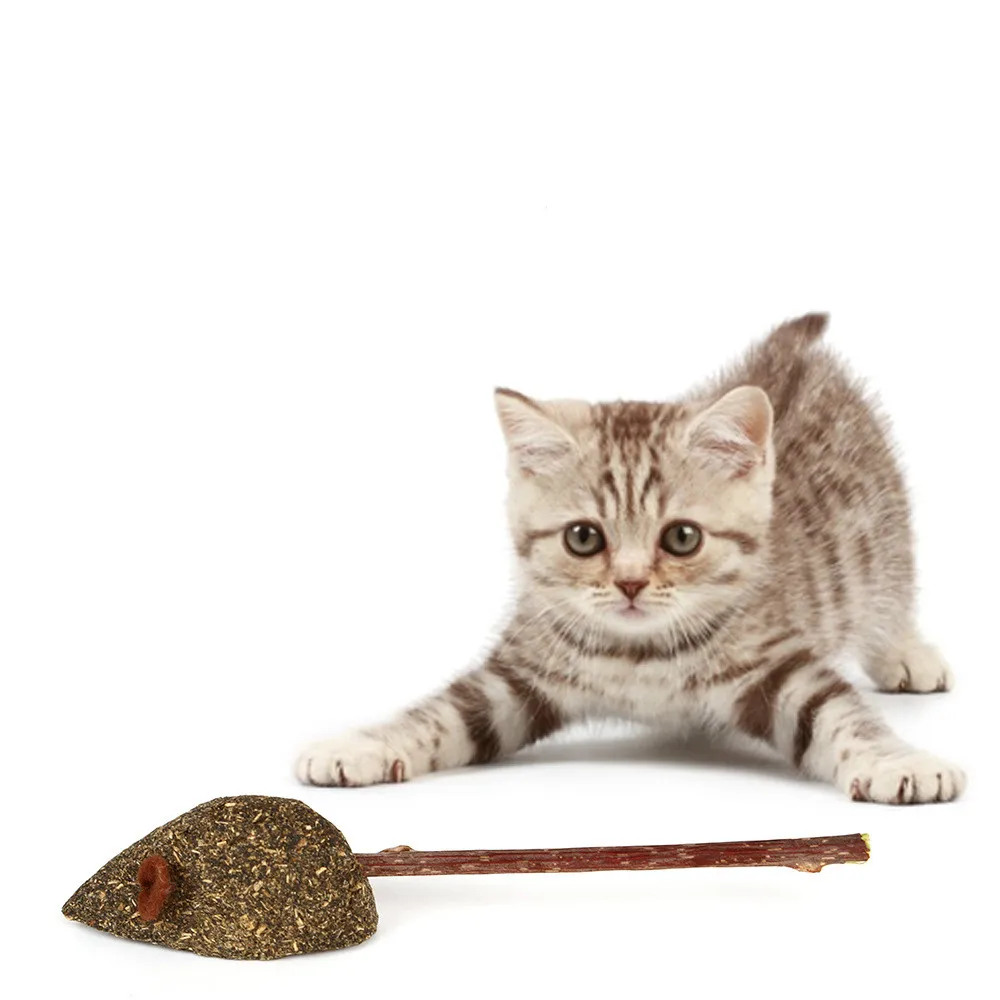 Кошка природа Catnip в форме мыши питомец кошка Жевательная чистые зубы игрушка для