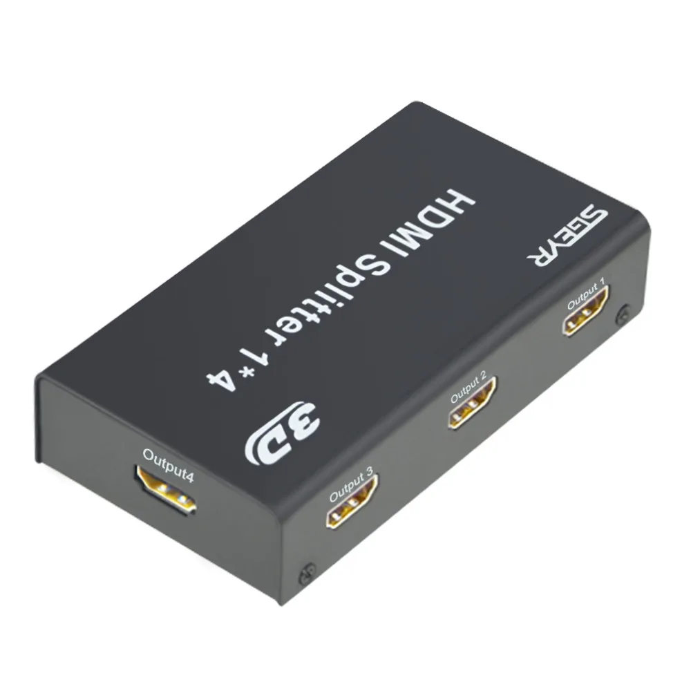SGEYR 4 Ports HDMI Splitter 1 Input Output 1x4 for Smart Android HDTV Adapter | Электроника