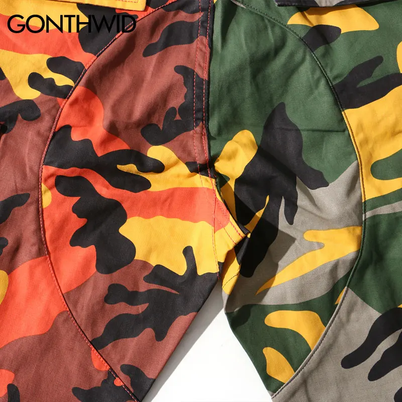GONTHWID Two-Tone Camo Pants Hip Hop Patchwork Camouflage Military Cargo Trouser Casual Cotton Multi Pockets Pant Streetwear
GONTHWID Two-Tone Camo Pants Hip Hop Patchwork Camouflage Military Cargo Trouser Casual Cotton Multi Pockets Pant Streetwear