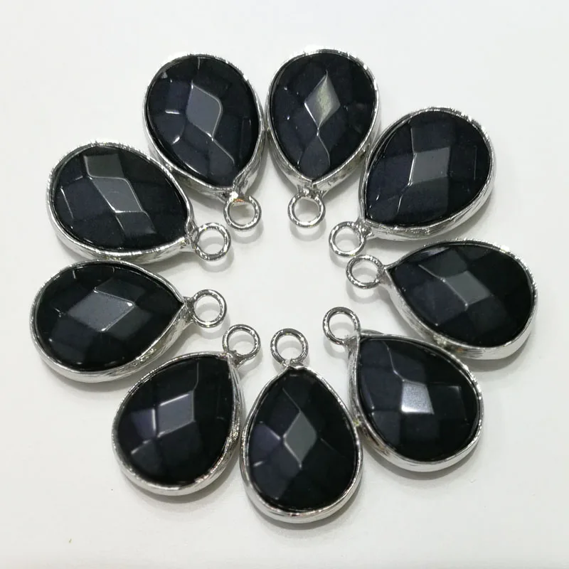 Wholesale 12pcs/lot Natural black onyx stone Charms water drop Connector Necklace Pendant for Bracelet jewelry
Wholesale 12pcs/lot Natural black onyx stone Charms water drop Connector Necklace Pendant for Bracelet jewelry