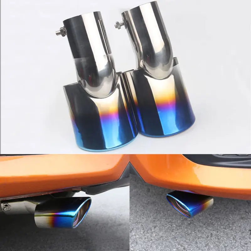 

BBQ@FUKA Stainless Steel Exhaust Tailpipe Muffler Pipe End Tip car-styling For Honda Civic 10th 2016-2018 automobiles accessory