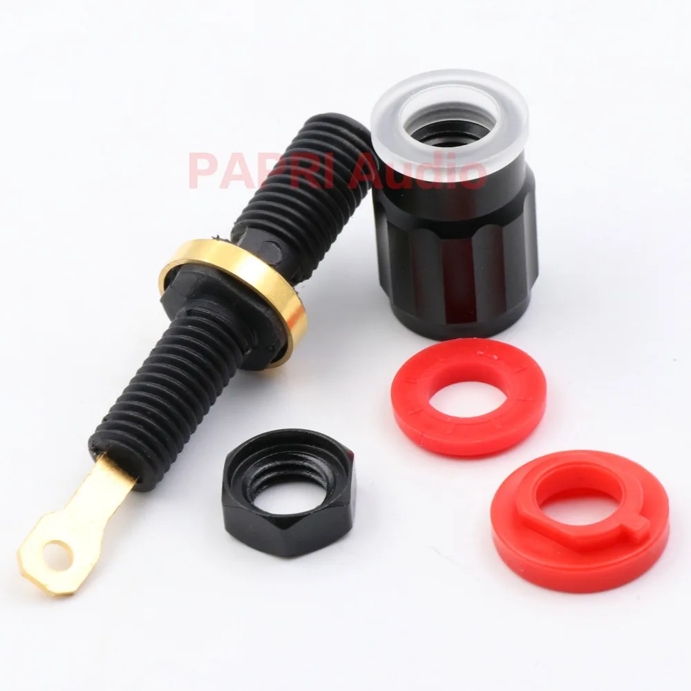 EIZZ 24K Gold Plated Copper Speaker Binding Post Connector Terminal HIFI DIY Tube Amplifier Chassis Panel Socket Connector
EIZZ 24K Gold Plated Copper Speaker Binding Post Connector Terminal HIFI DIY Tube Amplifier Chassis Panel Socket Connector
