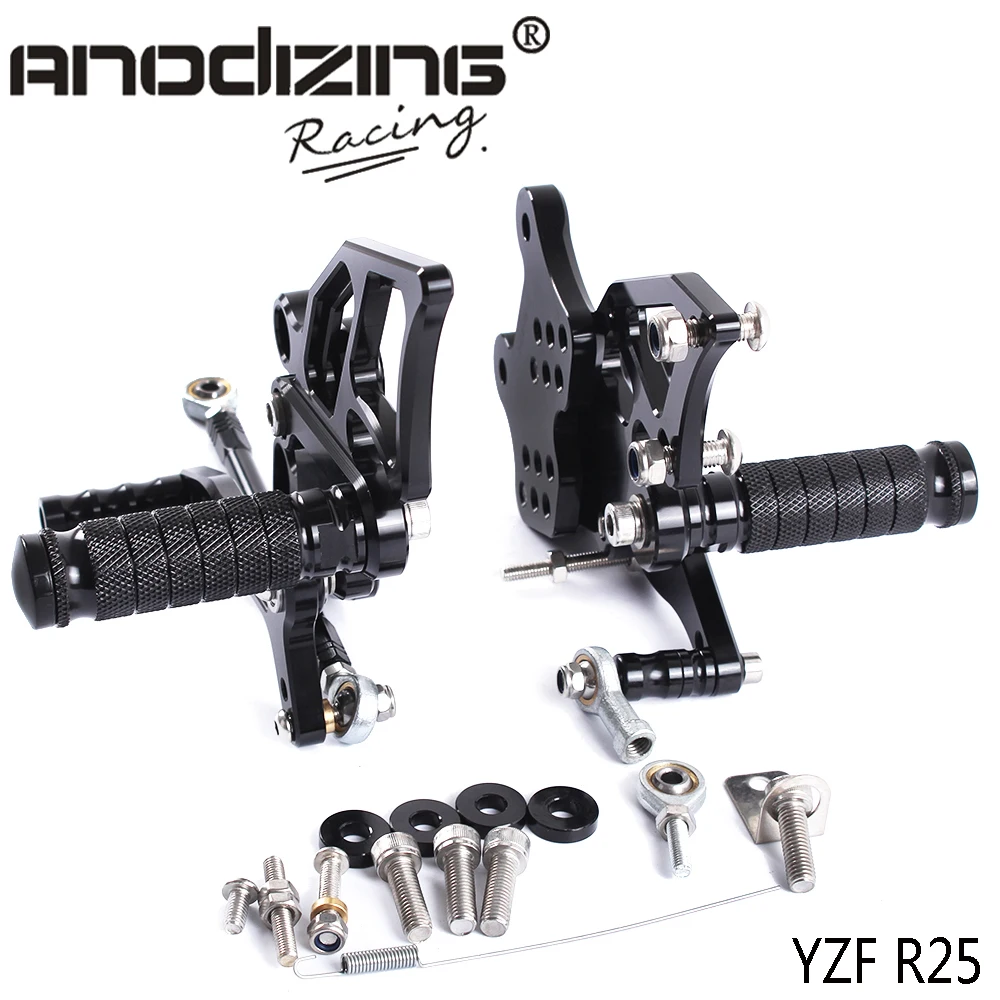 Full CNC Aluminum Motorcycle Adjustable Rearsets Rear Sets Foot Pegs For YAMAHA YZF R3/R25 2014-2018
Full CNC Aluminum Motorcycle Adjustable Rearsets Rear Sets Foot Pegs For YAMAHA YZF R3/R25 2014-2018