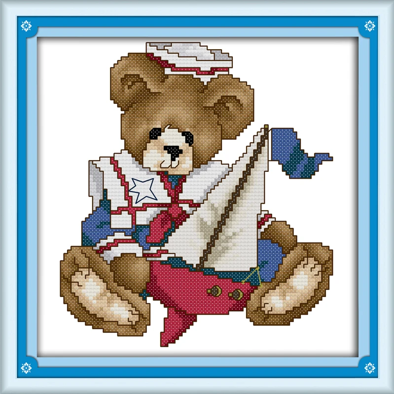 June bear cross stitch kit 14ct 11ct count print canvas stitches embroidery DIY handmade needlework plus
June bear cross stitch kit 14ct 11ct count print canvas stitches embroidery DIY handmade needlework plus