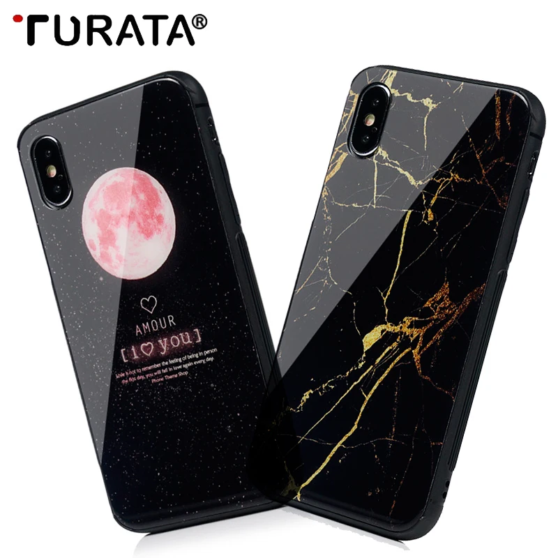 Мраморный чехол для iPhone X 8 7 6 S Plus чехлы силиконовый стеклянный iPhone8 Fundas Coque |