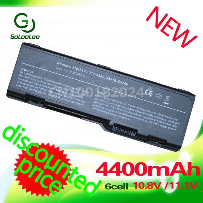 Golooloo 4400MaH Laptop Battery for dell 310-6321 312-0340 312-0348 D5318 F5635 G5260 6000 9200 9300
Golooloo 4400MaH Laptop Battery for dell 310-6321 312-0340 312-0348 D5318 F5635 G5260 6000 9200 9300