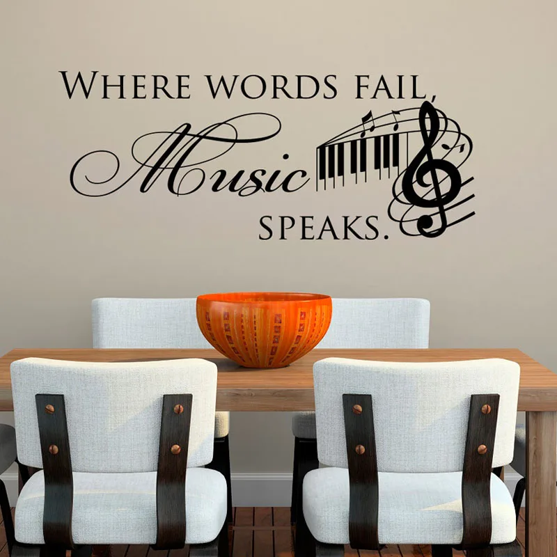 Where Words Fail Music Speaks Wall Stickers Musical Notes Home Decor Vinyl Wall Decals For Living Room
Where Words Fail Music Speaks Wall Stickers Musical Notes Home Decor Vinyl Wall Decals For Living Room