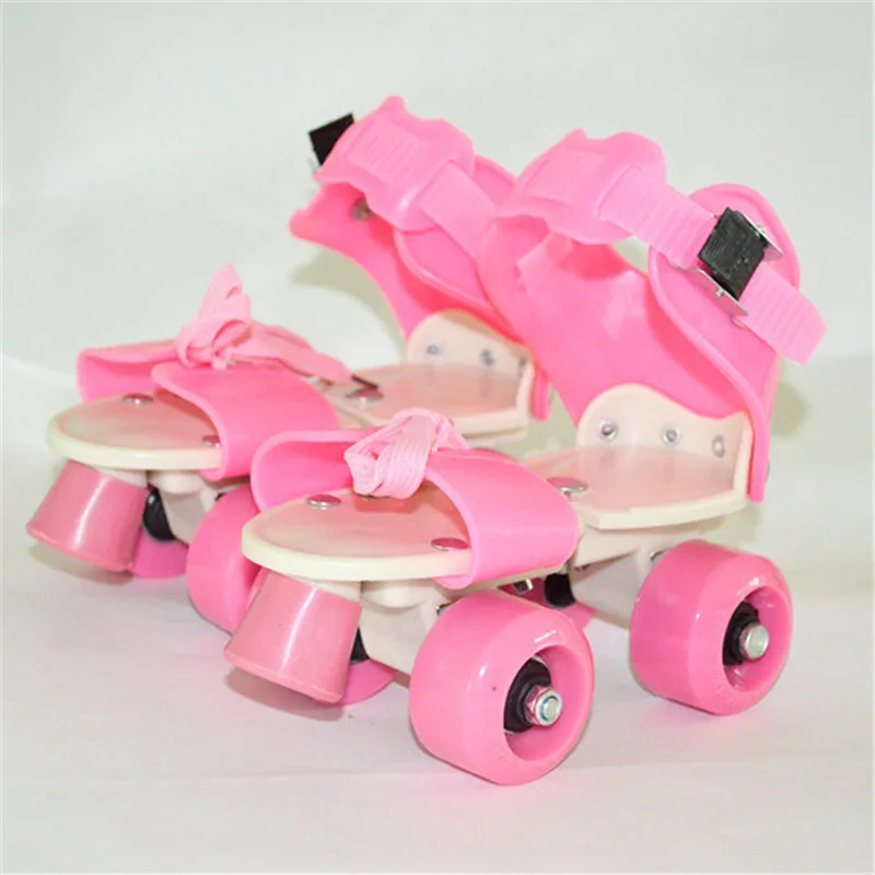 Новинка Детские двухрядные роликовые коньки 4 колеса обувь для катания на