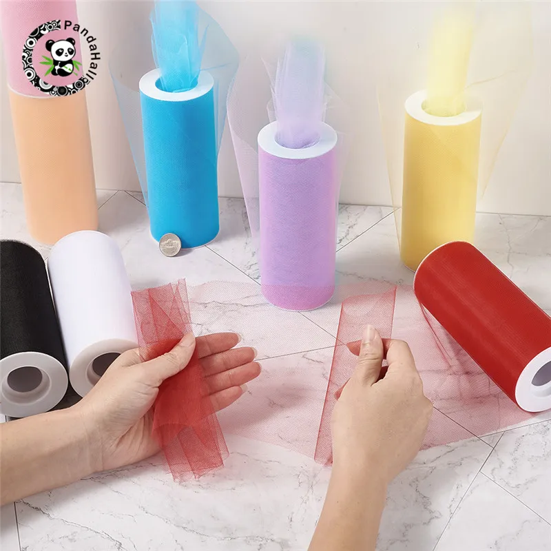 pandahall 8rolls/Set Netting Fabric Tulle Roll Spool Fabric for DIY Jewelry Making Party Decoration Mixed Color 6"(150mm)
pandahall 8rolls/Set Netting Fabric Tulle Roll Spool Fabric for DIY Jewelry Making Party Decoration Mixed Color 6"(150mm)