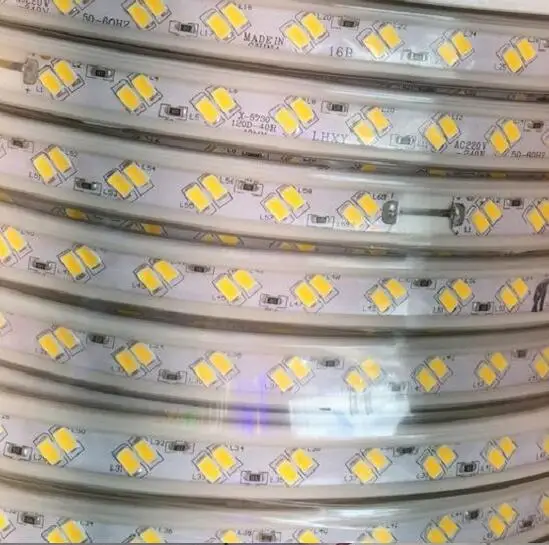 SMD 5630 220 В Светодиодная лента 120 светодиодов/м 5730 Белая теплая белая Гибкая