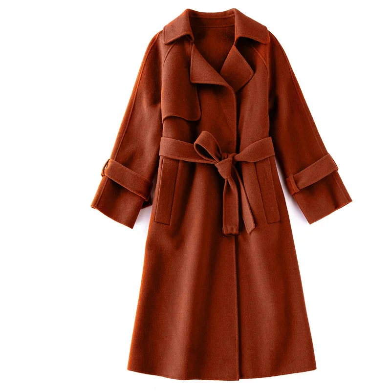 2018 Autumn and winter new Euramerican high-end double-faced cashmere overcoat women's long lace up woolen windbreaker 20171006
2018 Autumn and winter new Euramerican high-end double-faced cashmere overcoat women's long lace up woolen windbreaker 20171006