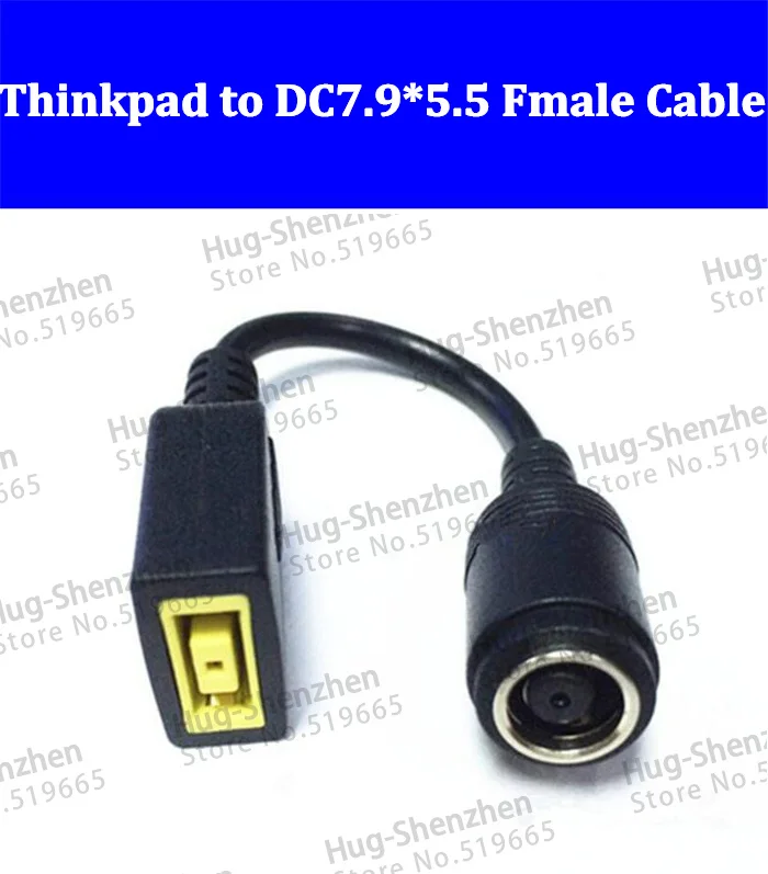 20pcs dc adapter convertor connector dc power cable 7.9 female jack to Rectangle female plug for lenovo thinkpad
20pcs dc adapter convertor connector dc power cable 7.9 female jack to Rectangle female plug for lenovo thinkpad