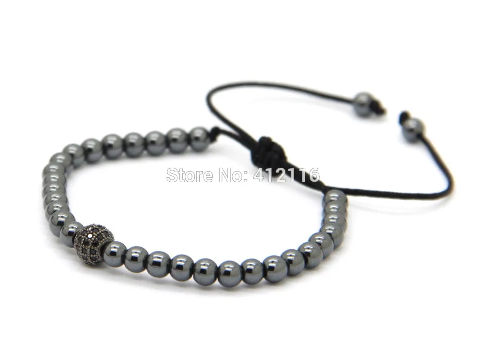 Ailatu High Grade Jewelry 4mm Hematite Stone Round Beads with Gunblack Cz Beads Braiding Macrame Bracelet
Ailatu High Grade Jewelry 4mm Hematite Stone Round Beads with Gunblack Cz Beads Braiding Macrame Bracelet