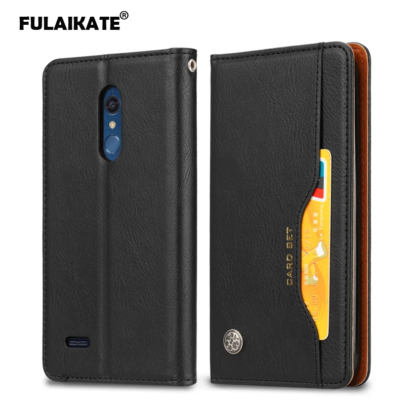 FULAIKATE for LG K10 2018 Card Set Flip Case Soft Back Cover Stand Pocket Business Phone Protective Cases | Мобильные телефоны и