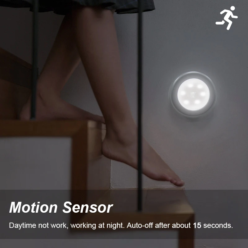 Cold White 6led Led Under Cabinet Light PIR Motion Sensor Nightlight Battery Magnetic Lamp For Bedroom cupboard stairs Wall lamp
Cold White 6led Led Under Cabinet Light PIR Motion Sensor Nightlight Battery Magnetic Lamp For Bedroom cupboard stairs Wall lamp
