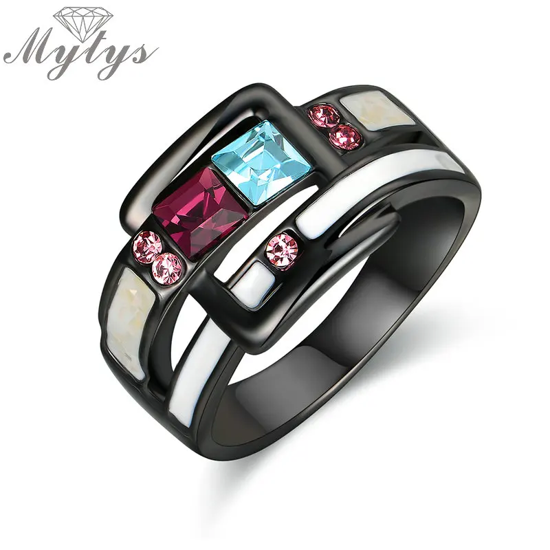 Mytys Blue and Red Crystal Black Gun Color Ring for Women Enamel Belt Design Fashion Punk Hiphop Rock Ring R1923
Mytys Blue and Red Crystal Black Gun Color Ring for Women Enamel Belt Design Fashion Punk Hiphop Rock Ring R1923